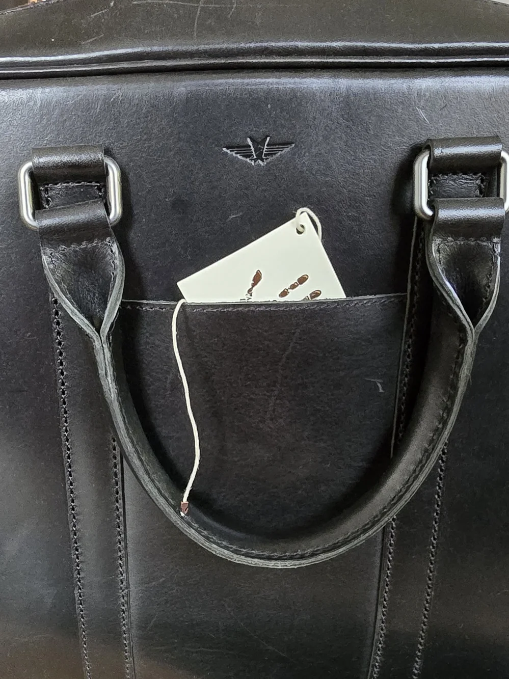 Classic Black Leather Briefcase for Men - Professional Carry Bag